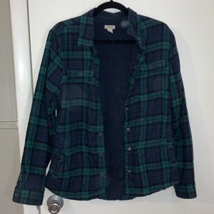 LL Bean Fleece Lined Flannel